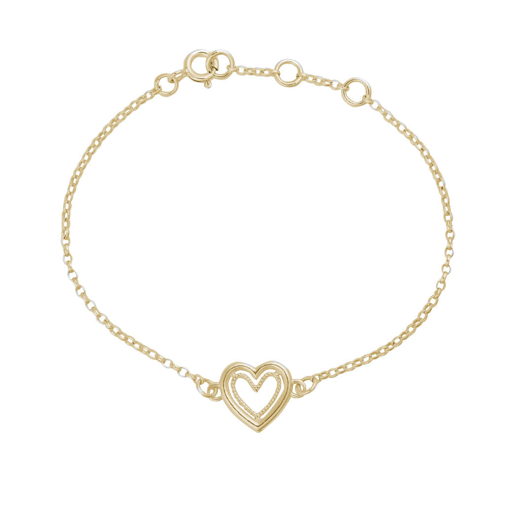 Cariad Heart Bracelet - Gold