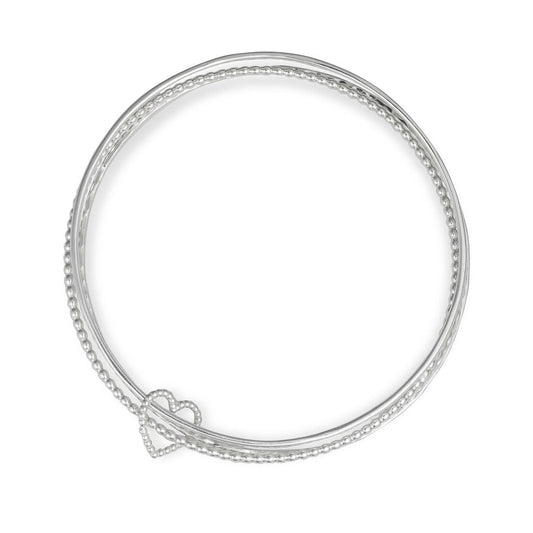 Cariad - Bangle - Silver - Triple