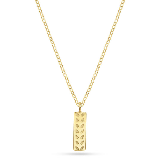 Lôn Goed - Leaf Pattern - Pendant - Gold