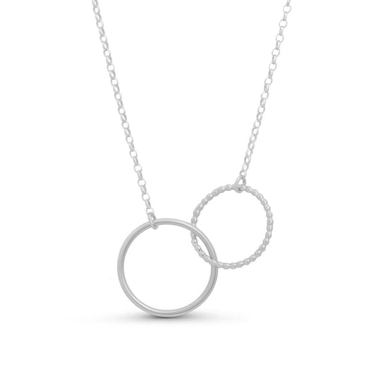 Elin Mair Silver Hoop Necklace