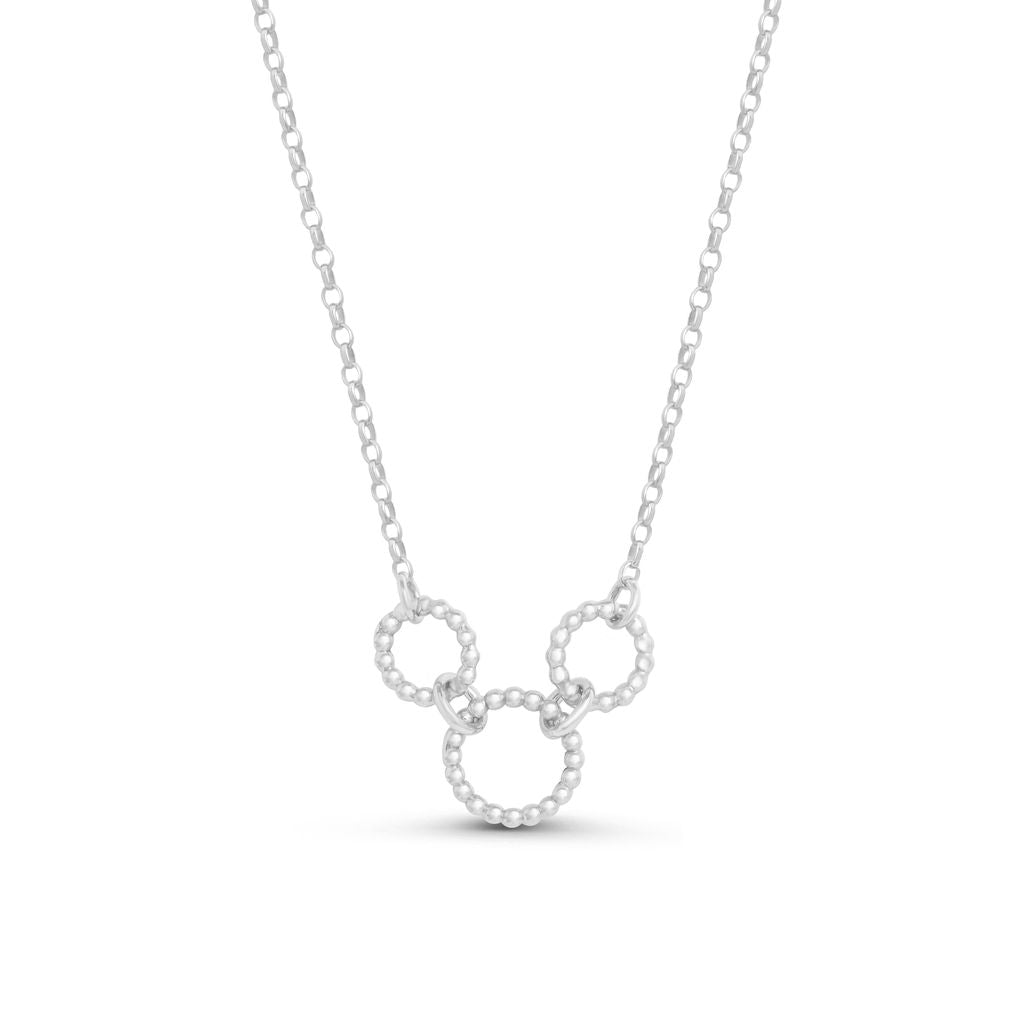 Triple Hoop Pendant - Silver