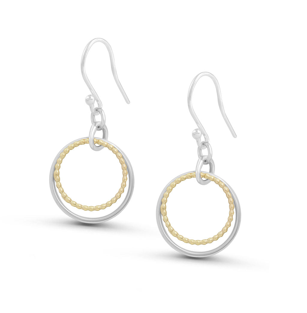Hoop Earrings - Silver & Gold - Large