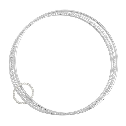 Hoop Triple Bangle - Silver
