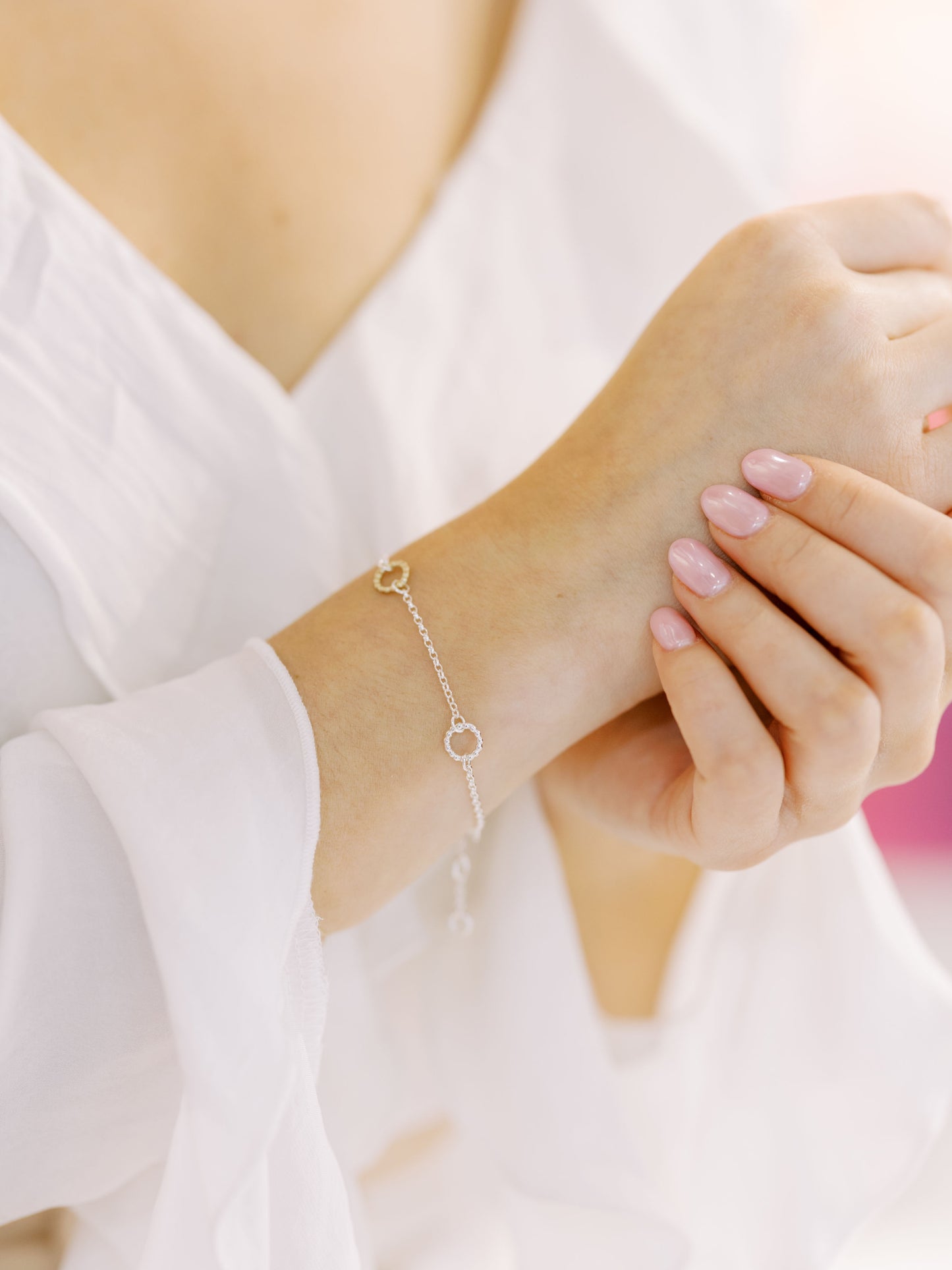 Hoop Bracelet - Silver - Small Hoops