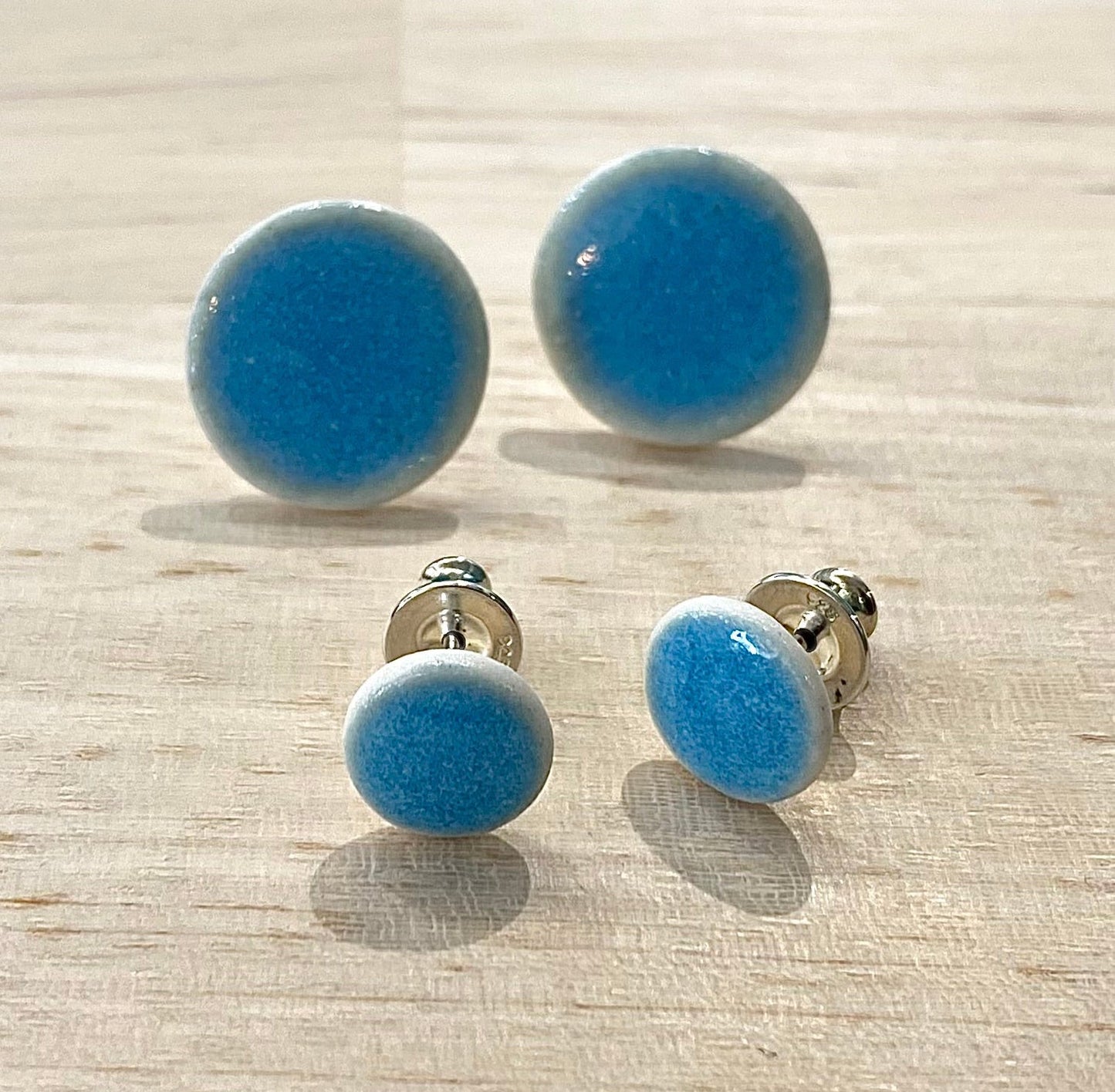 Baby Blue Stud Earrings