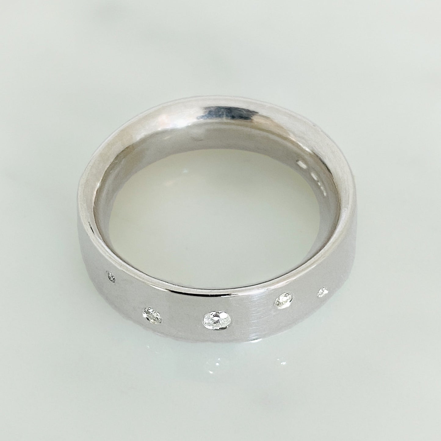 White Gold Serendipity Diamond Scatter Ring (6mm wide)