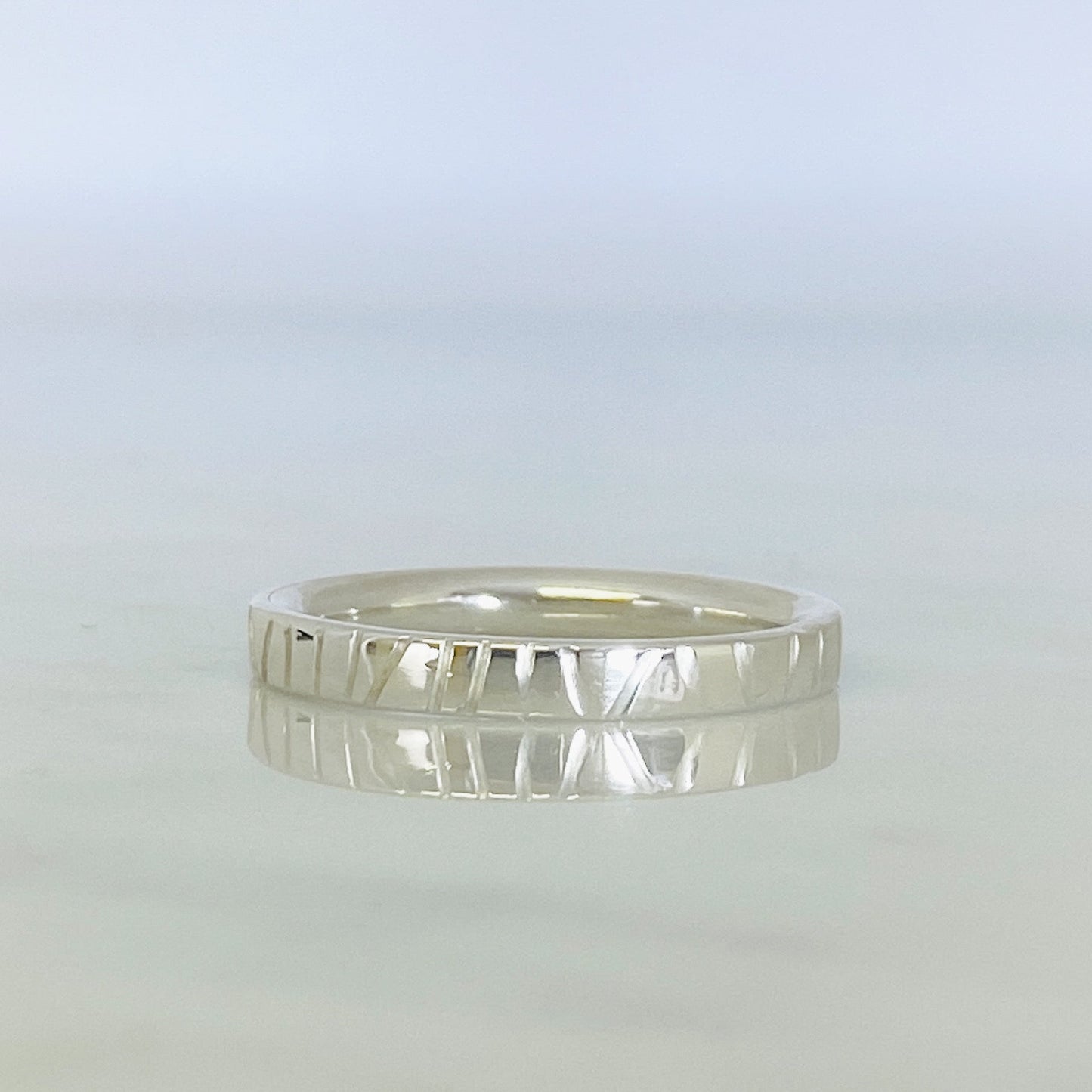 Platinum Hand Drawn Wedding Ring