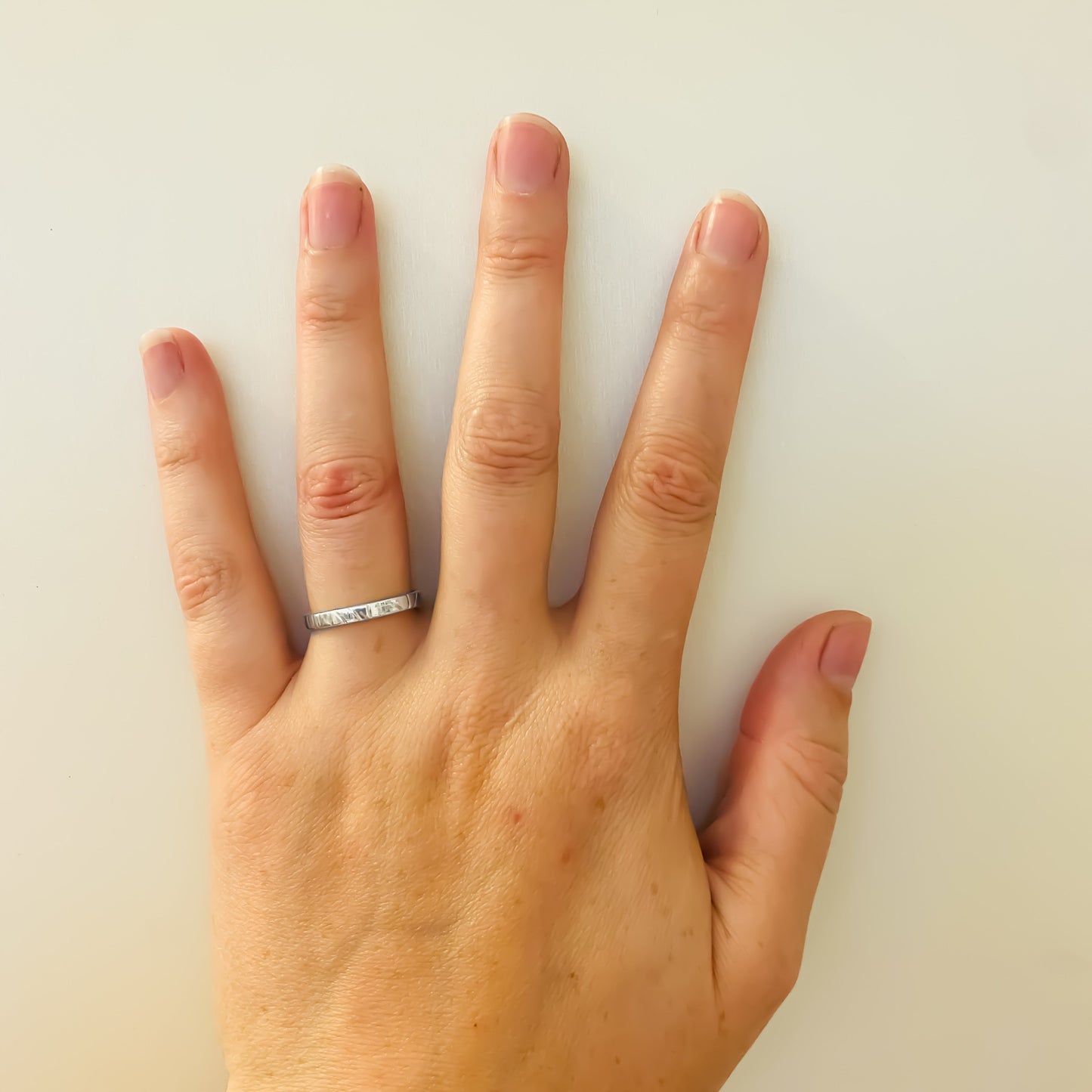 Platinum Hand Drawn Wedding Ring