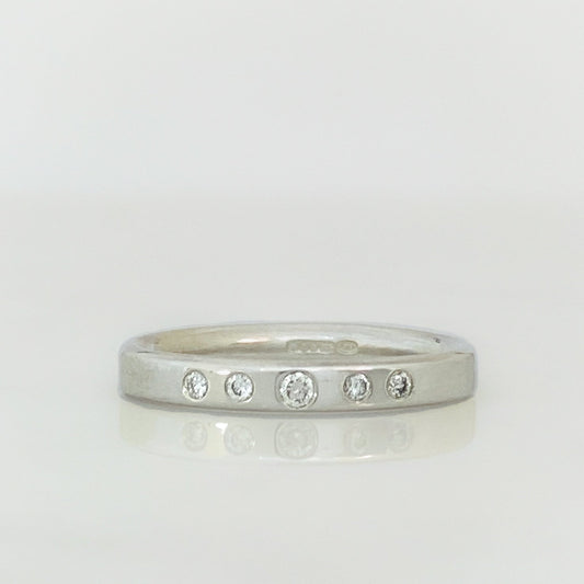 Silver Serendipity Diamond Row Ring