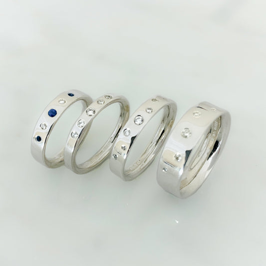 Silver Serendipity Diamond Scatter Ring