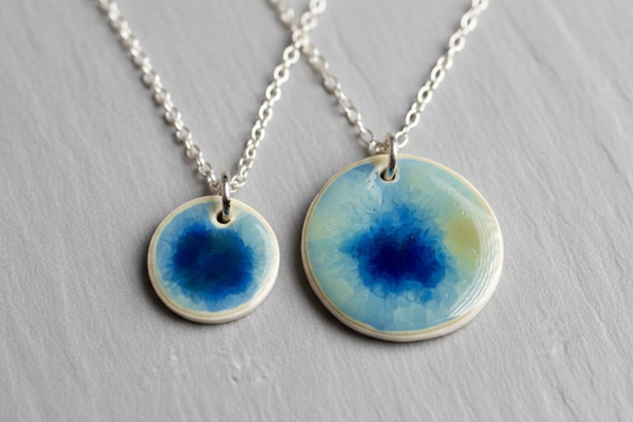 Ocean Glaze Disc Necklace